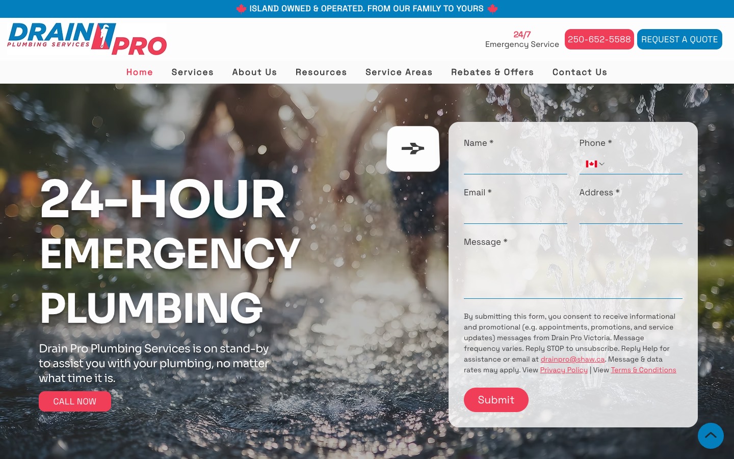 The current homepage